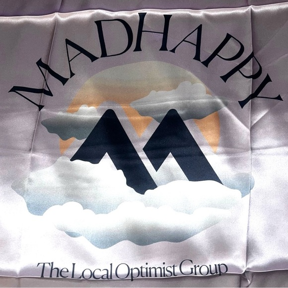 MadHappy The Local Optimist Group Lavender/Misty Silk Scarf | NEW!!😀 - Picture 2 of 4